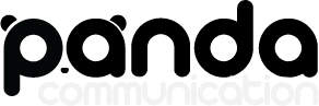 logo panda communication black and white freelance web agency valenciennes