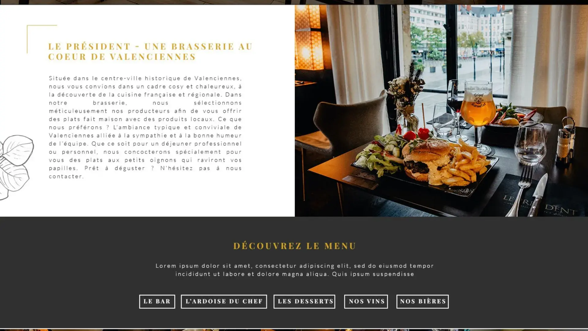 creation site internet restaurant brasserie valenciennes 2