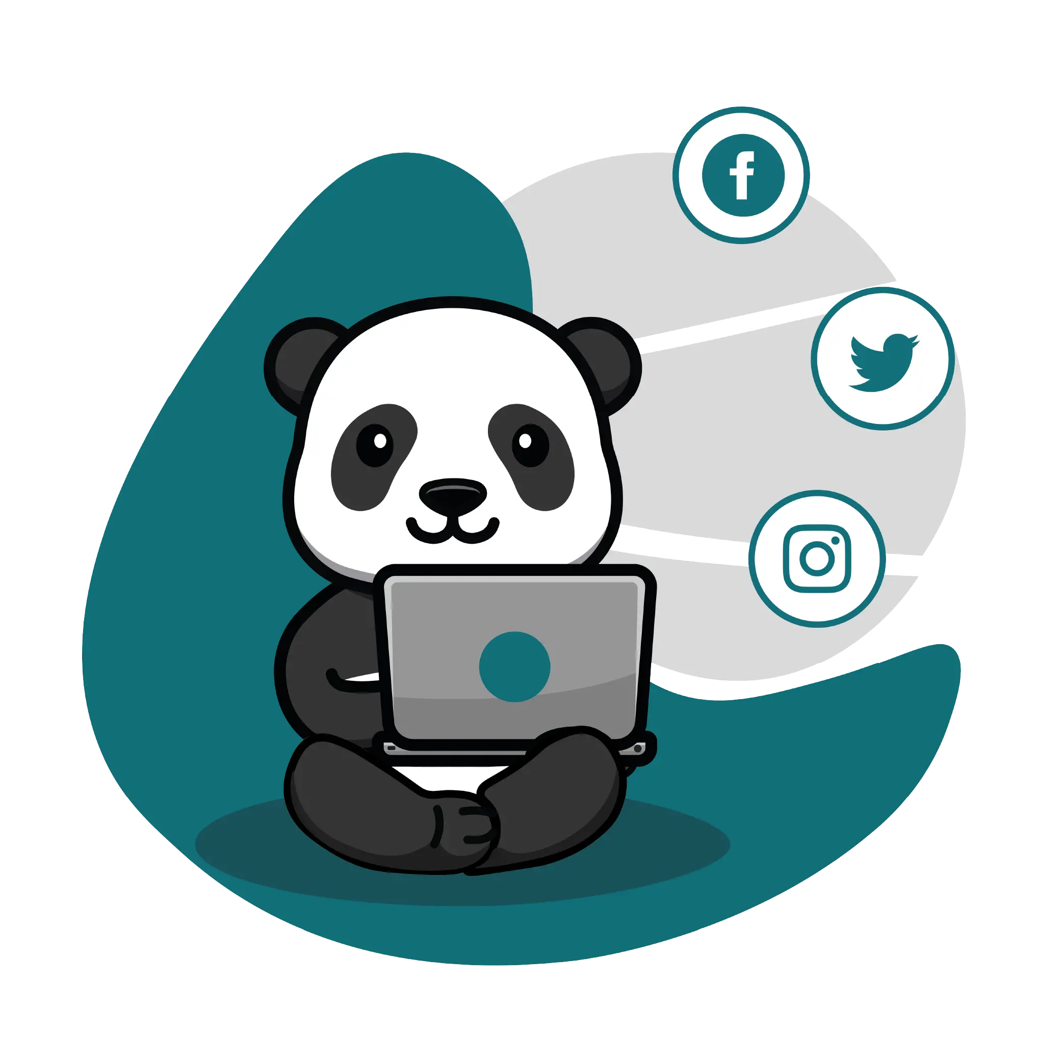 Panda en action sur les réseaux sociaux pour le référencement payant