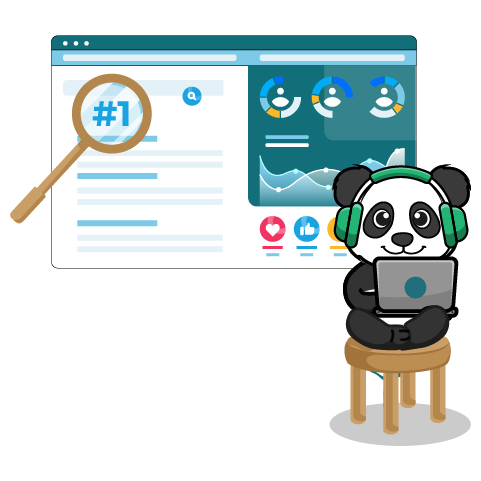 E-commerce - SEO offpage Panda pensant aux réseaux sociaux et comment développer la notoriété