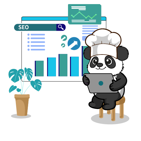 Panda restaurateur SEO Panda pensant aux réseaux sociaux et comment développer la notoriété