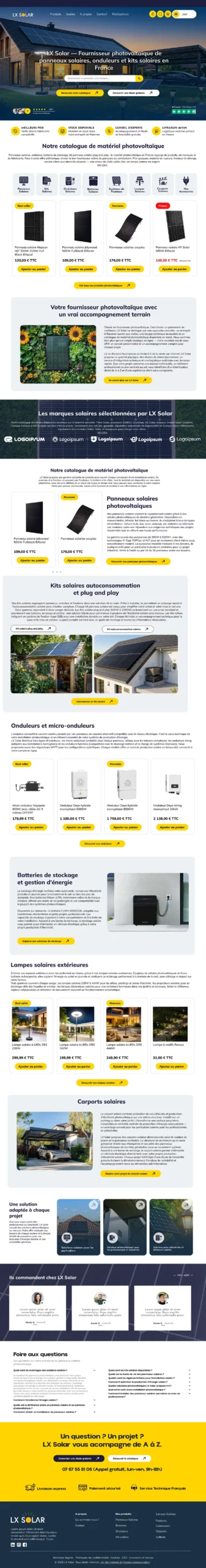 création site internet valenciennes lx solar