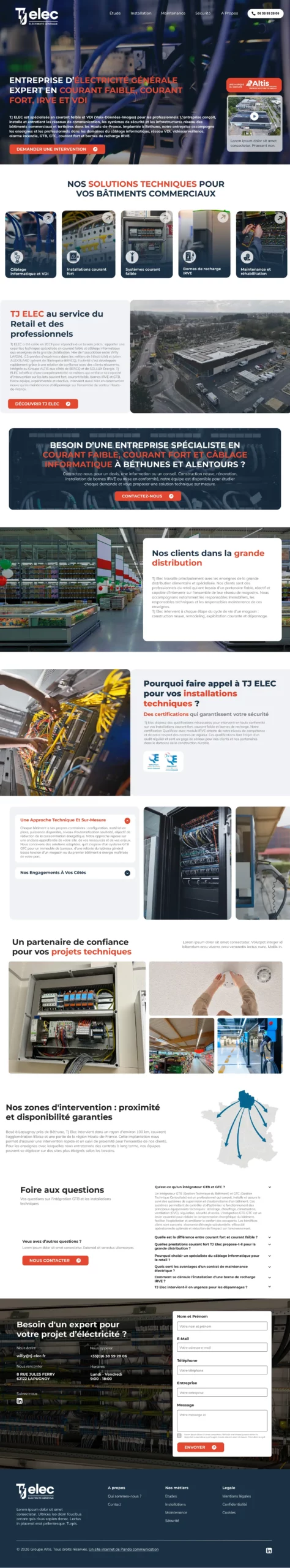 création site internet valenciennes electrciien