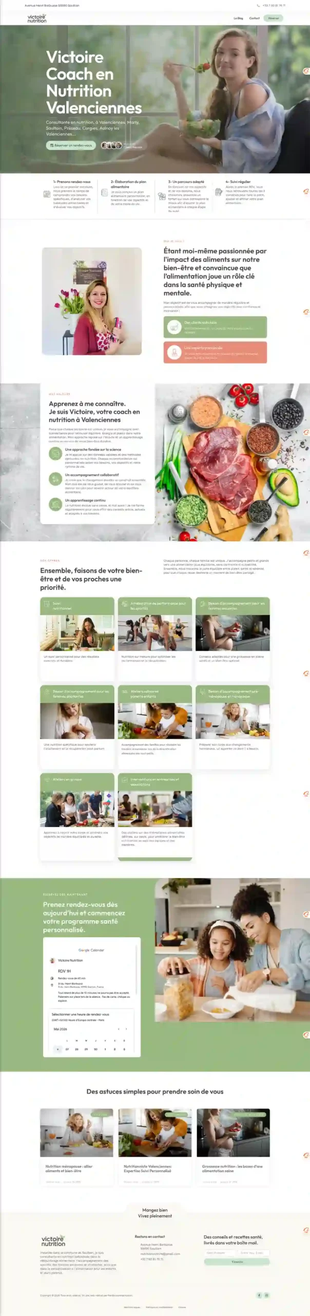création site internet valenciennes nutritionniste