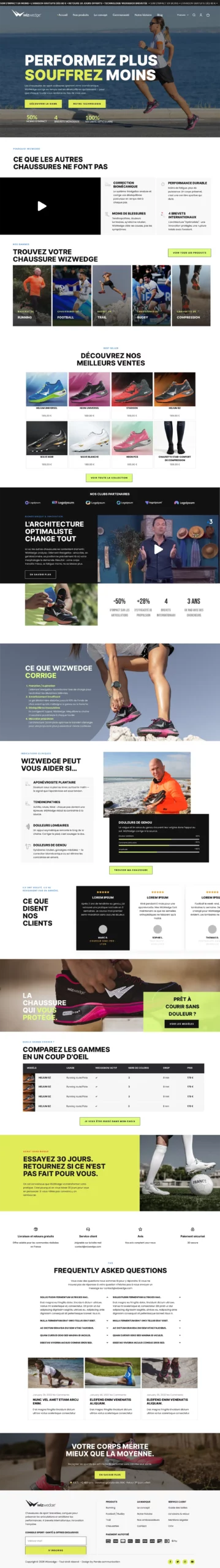 création site internet valenciennes marque de sport