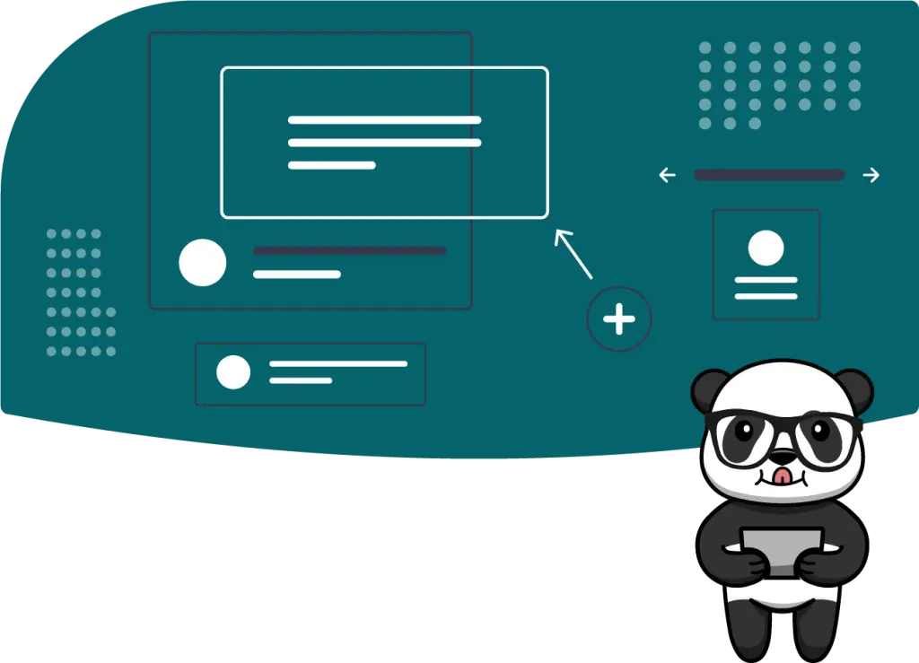 Deux pandas analysant une courbe de statistiques et un rapport, pour comprendre pourquoi un blog ne décolle pas