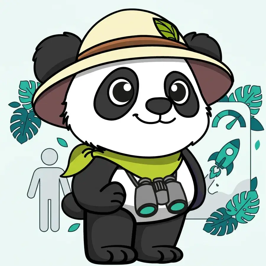 Panda explorateur devant un écran de chargement avec fusée et compteur de vitesse, rendre son site web accessible