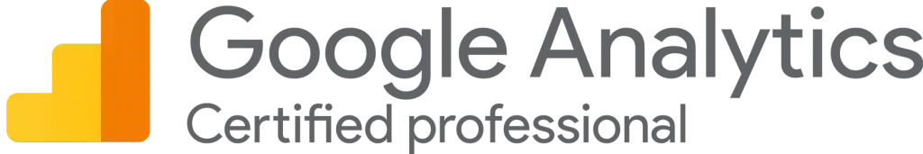 Badge Google Analytics Certified professional obtenu par l'agence Panda Communication