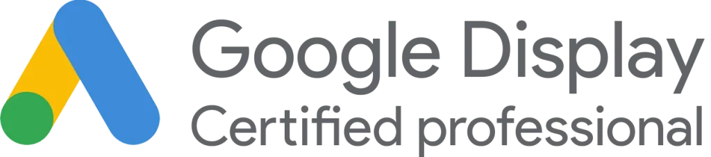 Badge Google Display Certified professional, certification publicité display de l'agence