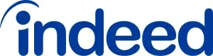 Logo Indeed bleu, entreprise ayant fait confiance à Panda Communication