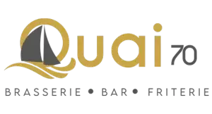 Logo Quai 70, brasserie, bar et friterie, client de Panda Communication