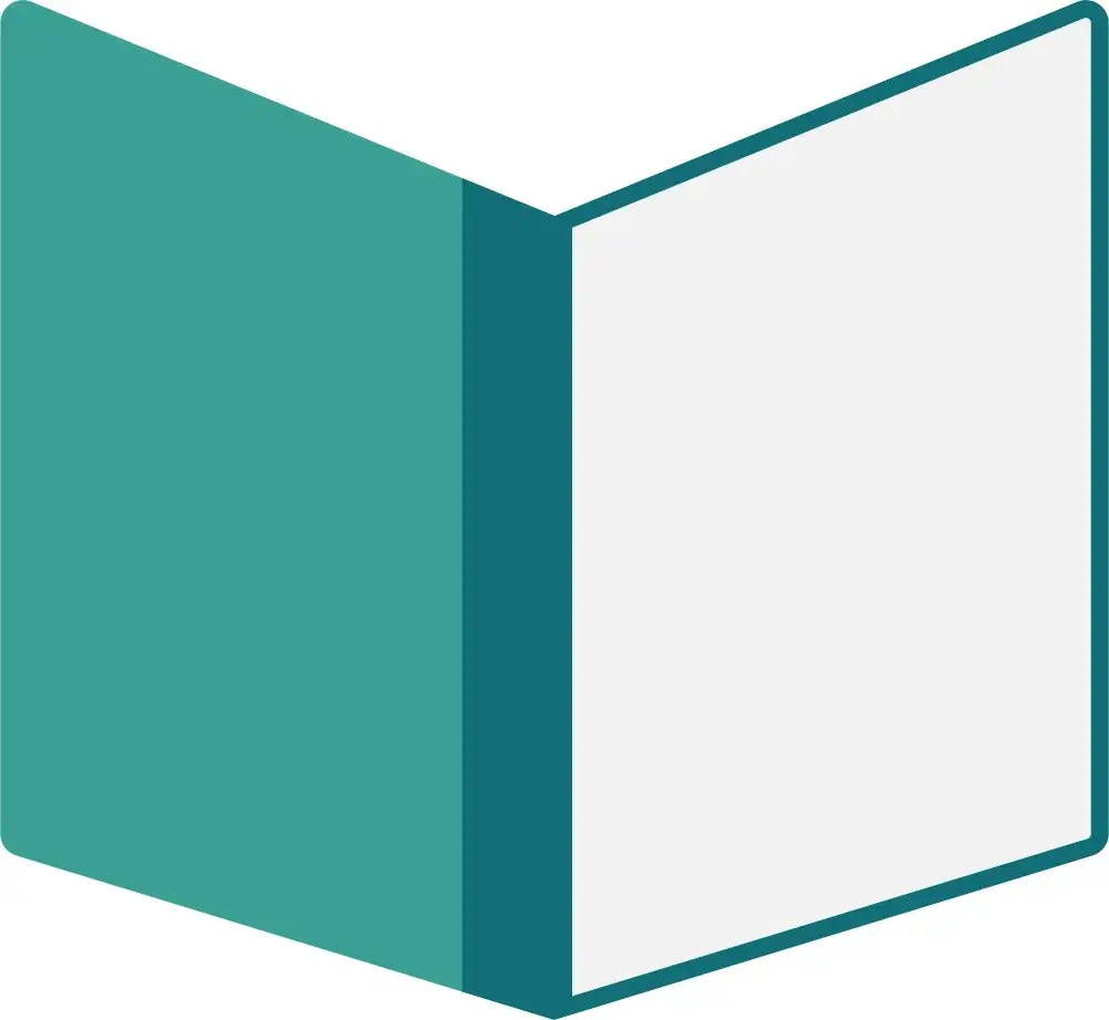 Pictogramme livre ouvert représentant le format livre blanc en copywriting