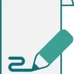 Pictogramme document et crayon illustrant les modalités et délais d'accès aux formations