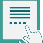 Pictogramme tablette tactile illustrant le public visé et les prérequis de la formation